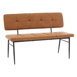 ΚΑΝΑΠΕΣ 2ΘΕΣΙΟΣ ROSEN PAKOWORLD ΜΕΤΑΛΛΟ ΜΑΥΡO-PU ΜΠΕΖ 122X55.5X84.5ΕΚ
