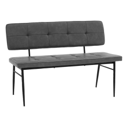 ΚΑΝΑΠΕΣ 2ΘΕΣΙΟΣ ROSEN PAKOWORLD ΜΕΤΑΛΛΟ ΜΑΥΡO-PU ΑΝΘΡΑΚΙ 122X55.5X84.5ΕΚ