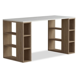 ΓΡΑΦΕΙΟ COLMAR PAKOWORLD ΧΡΩΜΑ ΛΕΥΚΟ -ΣΚΟΥΡΟ ΦΥΣΙΚΟ 140X60X75ΕΚ