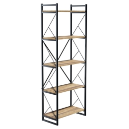 ΒΙΒΛΙΟΘΗΚΗ BAKER PAKOWORLD ΚΑΡΥΔΙ-ΜΑΥΡΟ 66X34X180ΕΚ