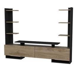 ΣΥΝΘΕΤΟ ΣΑΛΟΝΙΟΥ CLARRY PAKOWORLD ΚΑΡΥΔΙ-ΜΑΥΡΟ 183.6X31.5X140ΕΚ