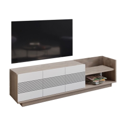 ΕΠΙΠΛΟ ΤΗΛΕΟΡΑΣΗΣ YUBO PAKOWORLD ΛΕΥΚΟ-ΦΥΣΙΚΟ 167,6X35X43ΕΚ
