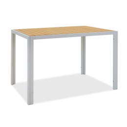 TΡΑΠΕΖΙ TESSA PAKOWORLD ΜΕΤΑΛΛΟ ΛΕΥΚΟ-ΦΥΣΙΚΟ 120X80X75ΕΚ