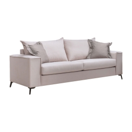 ΚΑΝΑΠΕΣ VERONA 3ΘΕΣΙΟΣ CREAM - ΜΑΞΙΛΑΡΙΑ MOCHA 225X93X100ΕΚ