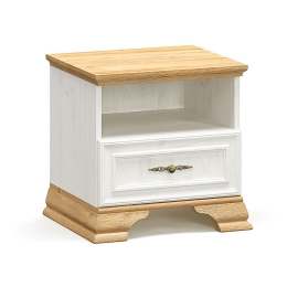 ΚΟΜΟΔΙΝΟ JADEN PAKOWORLD GOLDEN OAK-ΛΕΥΚΟ ANTIQUE 49X41X47ΕΚ