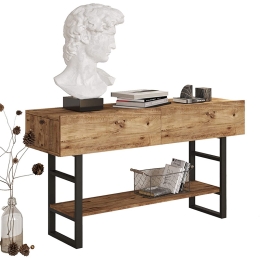 ΚΟΝΣΟΛΑ VIEN PAKOWORLD OAK-ΜΑΥΡΟ 139X43X75,5ΕΚ