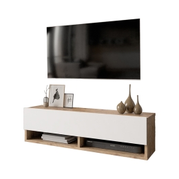 ΕΠΙΠΛΟ ΤΗΛΕΟΡΑΣΗΣ ΕΠΙΤΟΙΧΙΟ ROSCOE PAKOWORLD ΛΕΥΚΟ-OAK 100X31.5X29.5ΕΚ