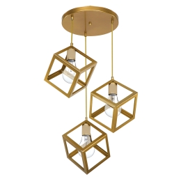 ΦΩΤΙΣΤΙΚΟ ΟΡΟΦΗΣ ΤΡΙΦΩΤΟ DEEPORA PAKOWORLD Ε27 ΧΡΥΣΟ 30X80X80ΕΚ