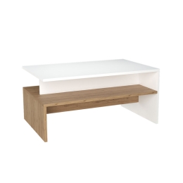 ΤΡΑΠΕΖΙ ΣΑΛΟΝΙΟΥ RIHARDO PAKOWORLD ΜΕΛΑΜΙΝΗΣ OAK-ΛΕΥΚΟ 90X56X42ΕΚ
