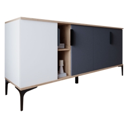 ΜΠΟΥΦΕΣ TAJESY PAKOWORLD ΜΕΛΑΜΙΝΗΣ ΛΕΥΚΟ-ΑΝΘΡΑΚΙ 180X40X78ΕΚ