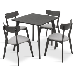 TΡΑΠΕΖΑΡΙΑ BENSON - TOTO PAKOWORLD ΣΕΤ 5ΤΜΧ RUSTIC GREY - ΥΦΑΣΜΑ GREY 80X80X75ΕΚ