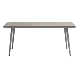 ΤΡΑΠΕΖΙ ECCO PAKOWORLD ΑΛΟΥΜΙΝΙΟ ΓΚΡΙ-ΓΥΑΛΙ ΜΠΕΖ 160X90X75ΕΚ