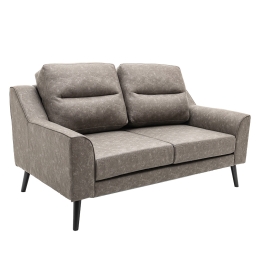ΚΑΝΑΠΕΣ 2ΘΕΣΙΟΣ LONNIE PAKOWORLD ΤΕΧΝΟΔΕΡΜΑ ΓΚΡΙ ANTIQUE 160.5X94X92ΕΚ
