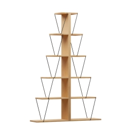 ΒΙΒΛΙΟΘΗΚΗ MINI TARS PAKOWORLD SONOMA-ΜΑΥΡΟ 130X22X146ΕΚ