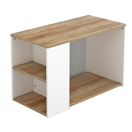 ΤΡΑΠΕΖΙ ΣΑΛΟΝΙΟΥ HATTIE PAKOWORLD ΦΥΣΙΚΟ-ΛΕΥΚΟ 80X40X50ΕΚ