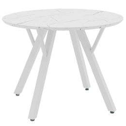 TΡΑΠΕΖΙ ANNIE PAKOWORLD MDF ΛΕΥΚΟ ΜΑΡΜΑΡΟΥ Φ100X76ΕΚ