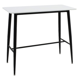 TΡΑΠΕΖΙ ΜΠΑΡ HARRIET PAKOWORLD MDF ΛΕΥΚΟ-ΜΑΥΡΟ 120X60X105ΕΚ