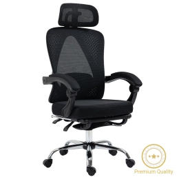 ΚΑΡΕΚΛΑ ΓΡΑΦΕΙΟΥ ΔΙΕΥΘΥΝΤΗ ΜΕ ΥΠΟΠΟΔΙΟ TITAN PAKOWORLD PREMIUM QUALITY ΥΦΑΣΜΑ-MESH ΧΡΩΜΑ ΜΑΥΡΟ