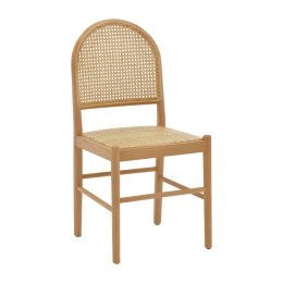 ΚΑΡΕΚΛΑ ALESSIA PAKOWORLD ΞΥΛΟ ΟΞΙΑΣ-RATTAN ΦΥΣΙΚΟ 43X40X89ΕΚ