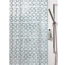 Κουρτίνα Μπάνιου Grid  00850.001 Grey 180X200 cm 180Πx200Υ 180x200cm PEVA