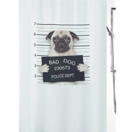 Κουρτίνα Μπάνιου Bad Dog 02012.001 Beige 180X200 cm Spirella 180Πx200Υ 180x200cm Πολυέστερ