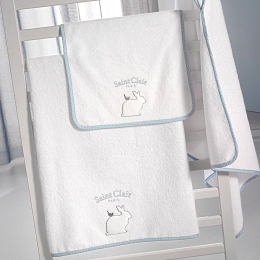 Πετσέτες Βρεφικές Lapin (Σετ 2τμχ) Blue Saint Clair Σετ Πετσέτες 65x120cm 100% Βαμβάκι