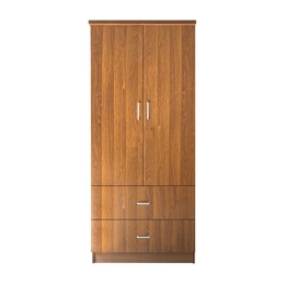 CLOSET ΝΤΟΥΛΑΠΑ ΔΙΦΥΛΛΗ, ΡΑΦΙ, ΘΕΣΕΙΣ ΓΙΑ ΚΡΕΜΑΣΤΡΕΣ, 2 ΣΥΡΤΑΡΙΑ, ΑΠΟΧΡΩΣΗ ΚΑΡΥΔΙ