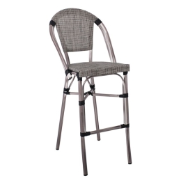 COSTA ΣΚΑΜΠΟ BAR ΜΕ ΠΛΑΤΗ, ΑΛΟΥΜΙΝΙΟ ΑΠΟΧΡΩΣΗ ANTIQUE GREY, TEXTILENE ΜΠΕΖ