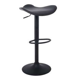 SADDLE ΣΚΑΜΠΟ BAR, ΜΕΤΑΛΛΟ ΒΑΦΗ ΜΑΥΡΟ, PVC ΜΑΥΡΟ, ΡΥΘΜΙΣΗ ΥΨΟΥΣ, ΠΕΡΙΣΤΡΕΦΟΜΕΝΟ