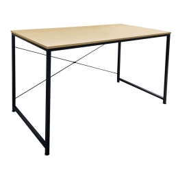 ΓΡΑΦΕΙΟ Η/Υ ΜΕΤΑΛΛΟ ΒΑΦΗ ΜΑΥΡΟ, MELAMINE BEECH