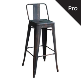RELIX ΣΚΑΜΠΟ BAR-PRO ΜΕ ΠΛΑΤΗ, ΜΕΤΑΛΛΟ ΒΑΦΗ ANTIQUE BLACK