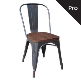 RELIX WOOD ΚΑΡΕΚΛΑ-PRO, ΣΤΟΙΒΑΖΟΜΕΝΗ, ΜΕΤΑΛΛΟ ΒΑΦΗ ANTIQUE BLACK,ΚΑΘΙΣΜΑ DARK OAK