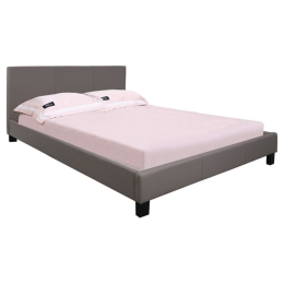 WILTON ΚΡΕΒΑΤΙ ΔΙΠΛΟ ΓΙΑ ΣΤΡΩΜΑ 160X200CM, PU ΑΠΟΧΡΩΣΗ CAPPUCCINO