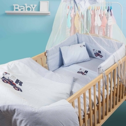 Βρεφικό Σετ Κούνιας 3τμχ Car Ciel DimCol 100x140cm 100% Βαμβάκι