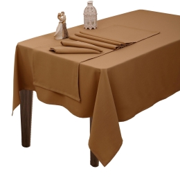 Τραβέρσα Άρμονι (Σετ 2τμχ)  Μπεζ Viopros 45Χ155 45x155cm Βαμβάκι-Πολυέστερ